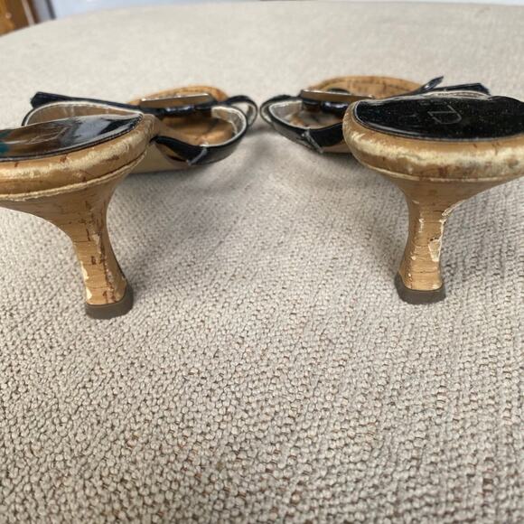 CL by Laundry Size 7 Coquette Timeless Office Femme Black Sandals Kitten heel - Picture 4 of 5